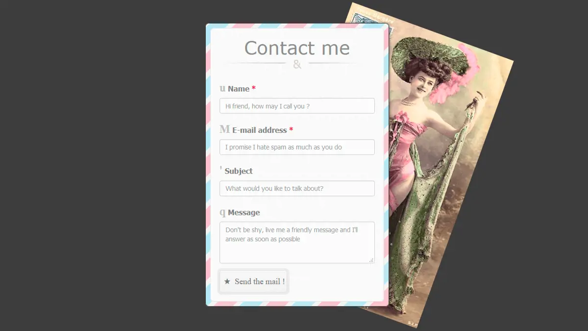 Contact Form Resposive With Animation screenshot