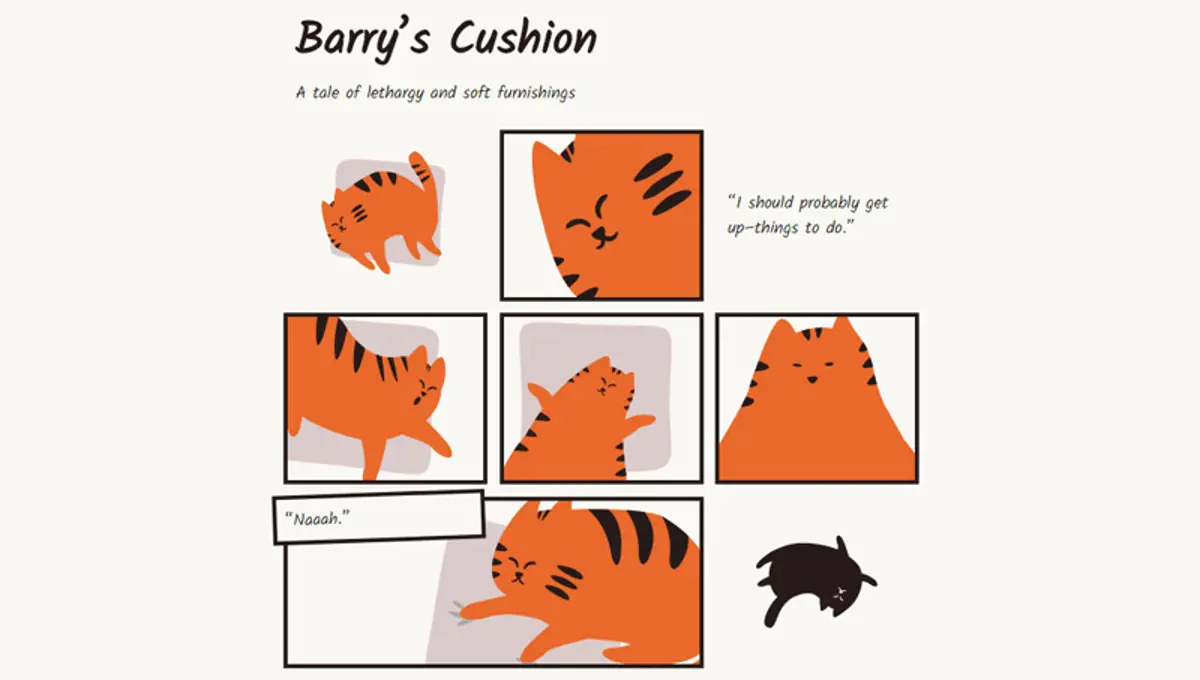 Css Grid Layout And Comics (As Explained By Barry The Cat) screenshot