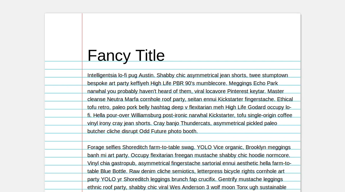 Composition Notebook Css CSS Paper Effects - Css Notebook Paper example : CSS Mix