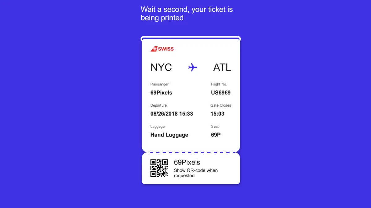 CSS Tickets - Flight Ticket example : CSS Mix