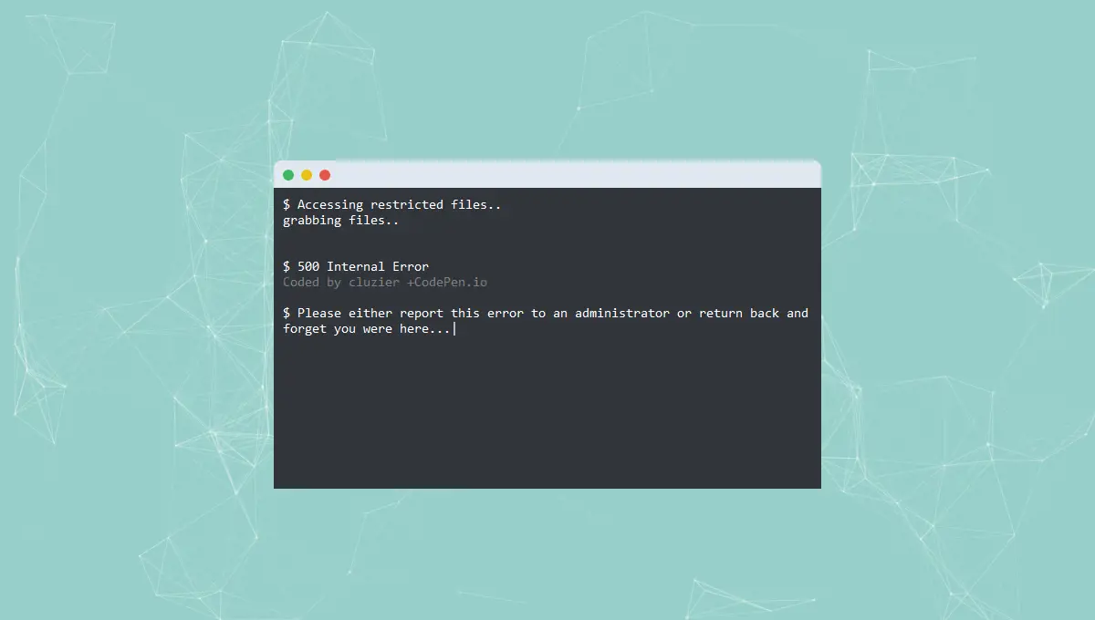 500 Error Page HTML Templates - Html Page For 500 Internal Error ...