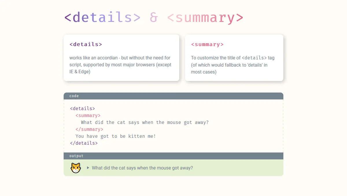 HTML & with CSS - Html5 Details & Summary example : CSS Mix