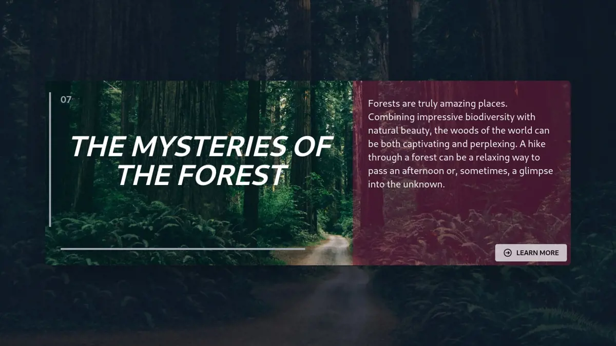 Info Card - Forest screenshot