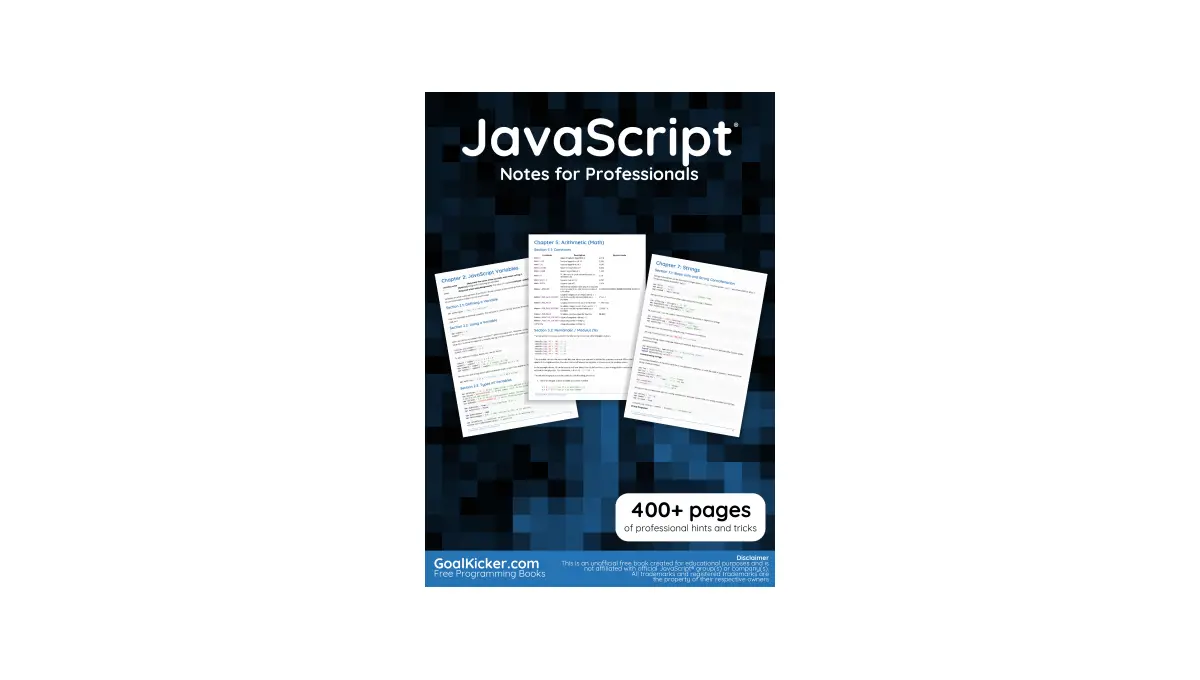 Javascript Notes For Professionals screenshot