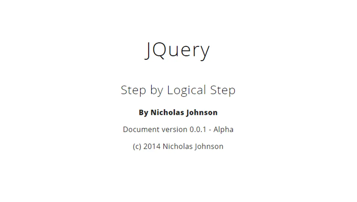 Jquery. Step By Logical Step screenshot