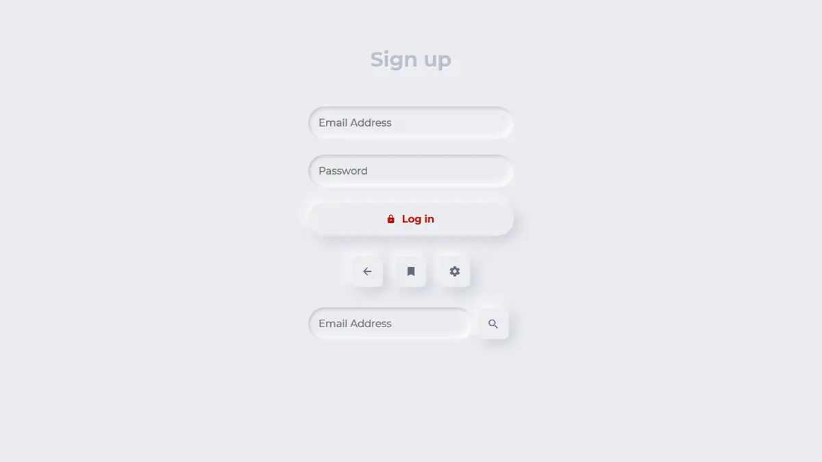 Neomorphic Form CSS Neumorphism Examples - Neomorphic Form example : CSS Mix