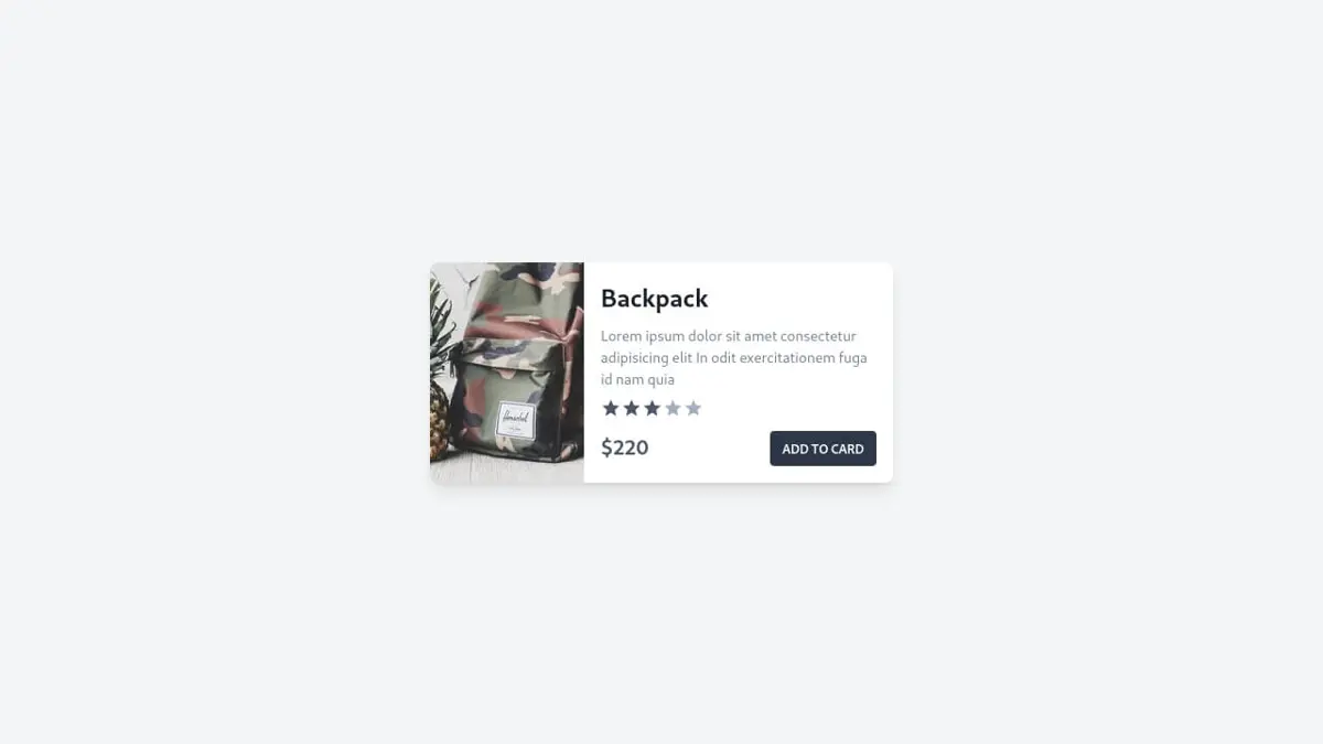Product Card With Evaluation screenshot