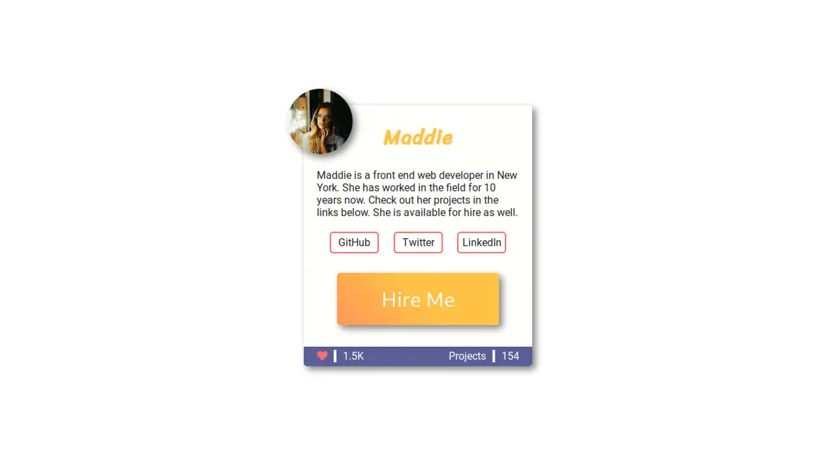 CSS Profile Cards - Profile Card example : CSS Mix