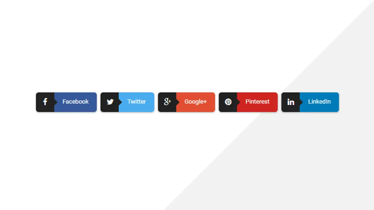 Social Buttons With Icon Fonts screenshot