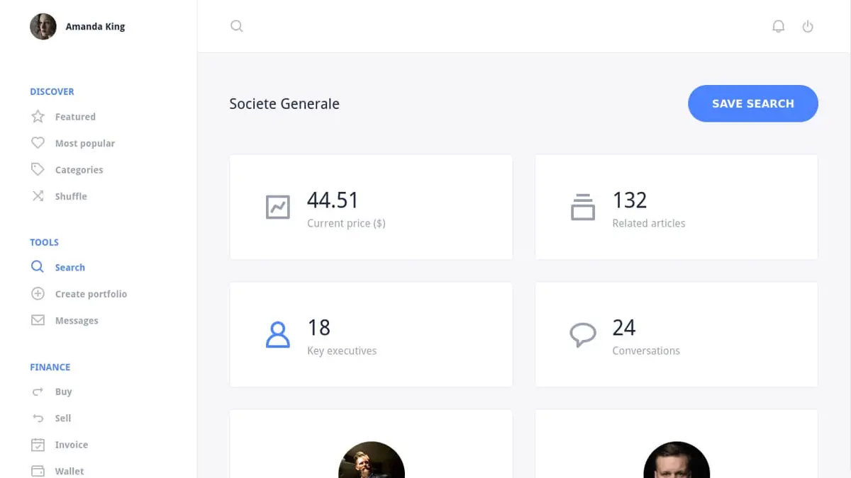 CSS Dashboards - Users Dashboard example : CSS Mix