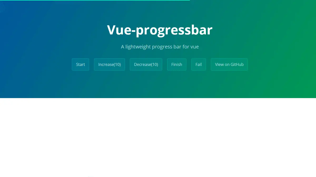 Vue Progressbar screenshot