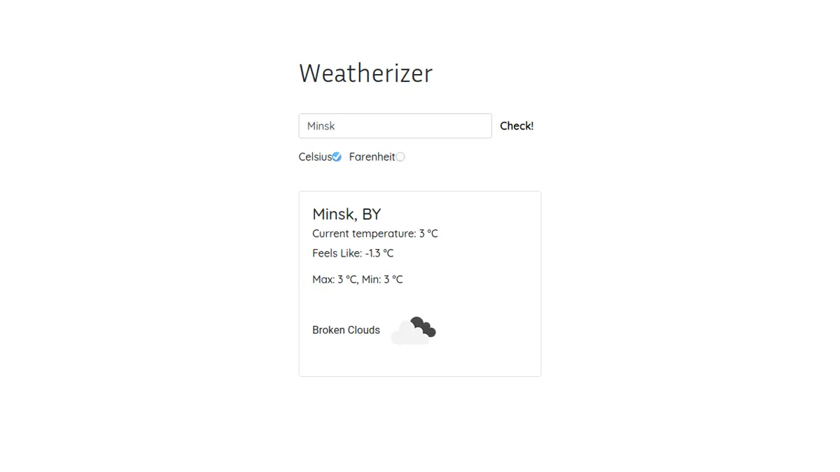 Weather App screenshot