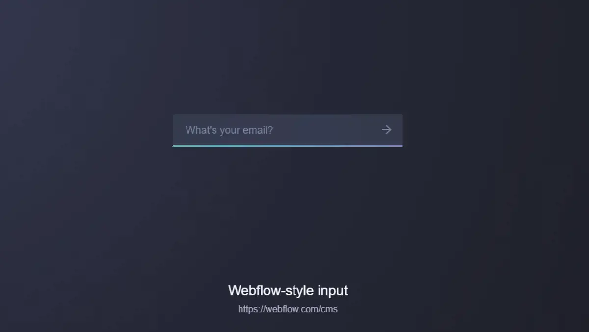 CSS Input Text - Webflow-Style Email Input example : CSS Mix
