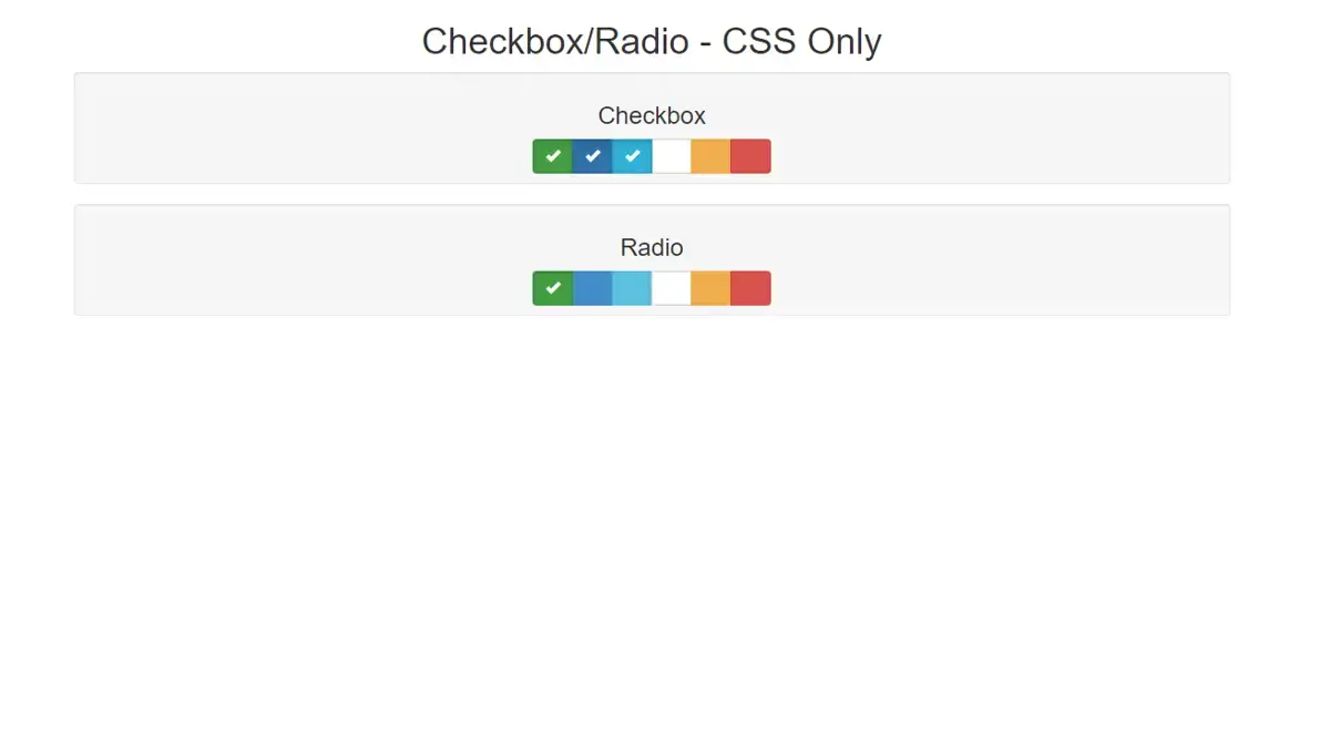Bootstrap Checkbox/Radio - Css Only screenshot