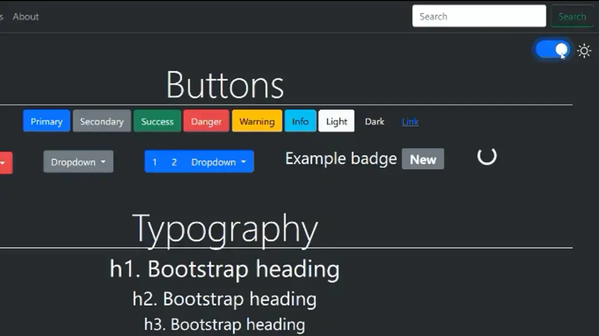 Light Switch For Bootstrap 5 screenshot