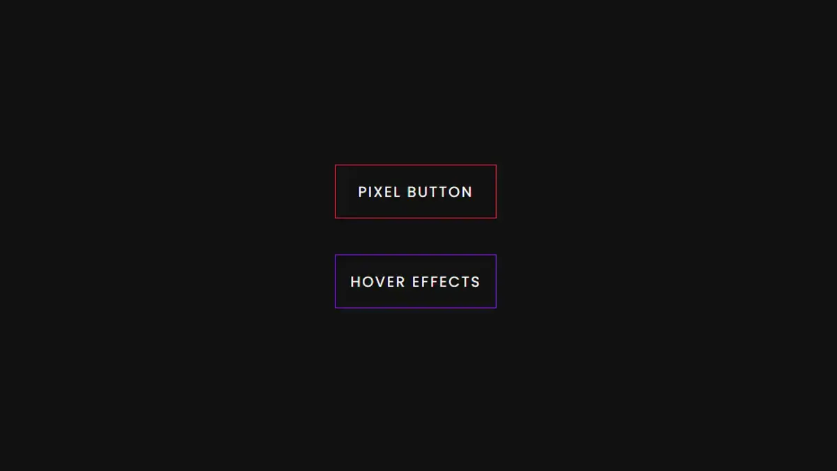 CSS Buttons - Pixel Button Hover Animation Effects example : CSS Mix