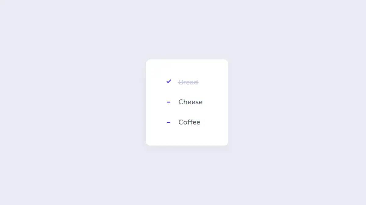 Checkboxes CSS - Checklist Animation - Only Css Example : CSS Mix