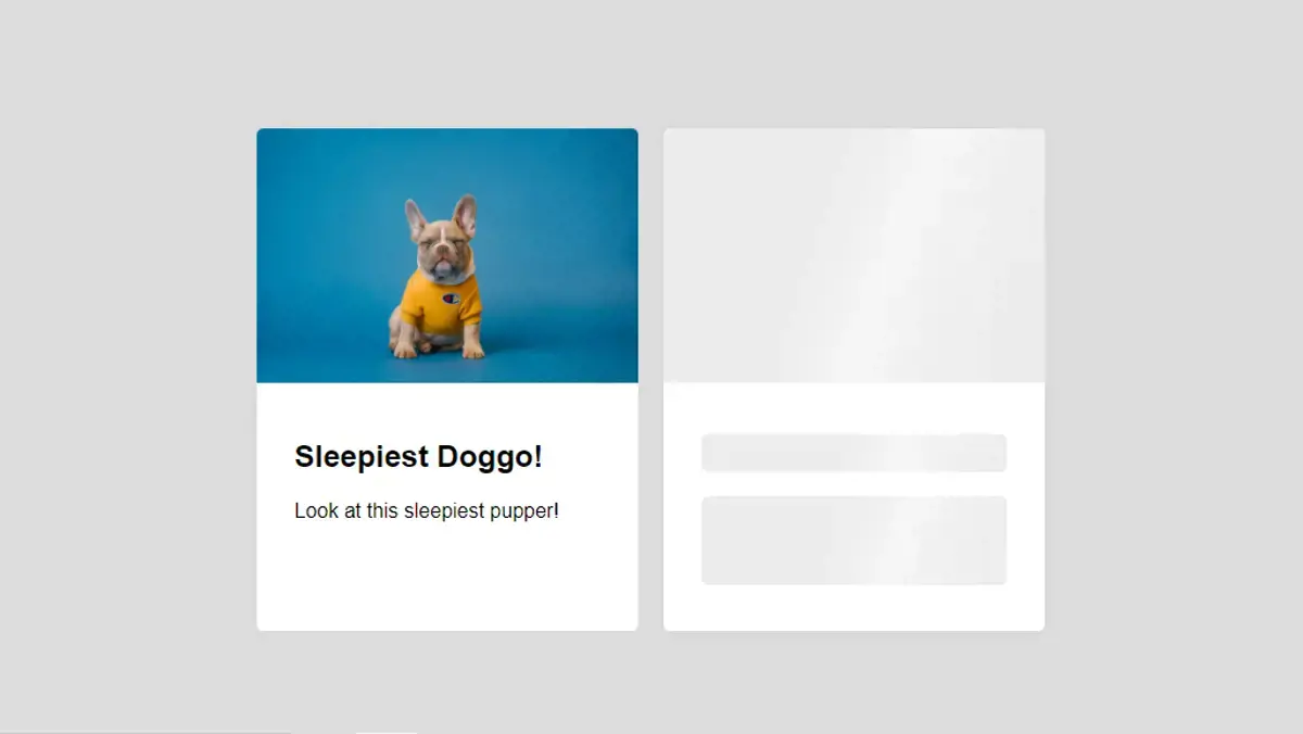 Card Loading Screen CSS Skeleton Loadings - Loading Card example : CSS Mix