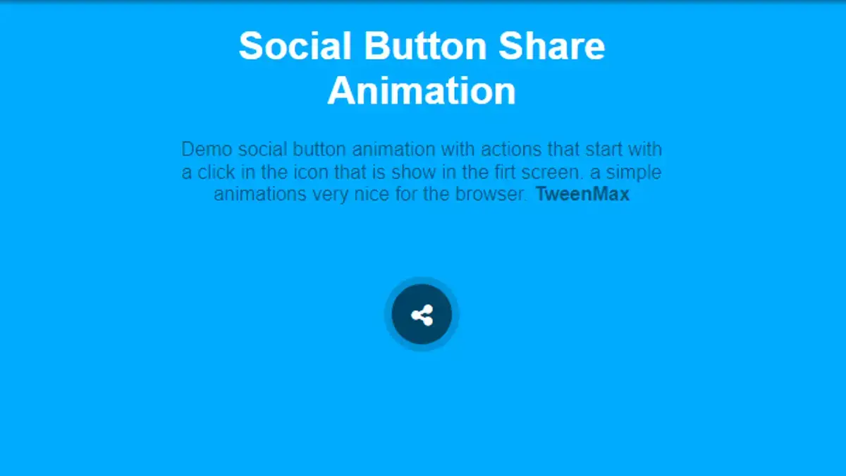jQuery Buttons - Social Button Share Animation example : CSS Mix