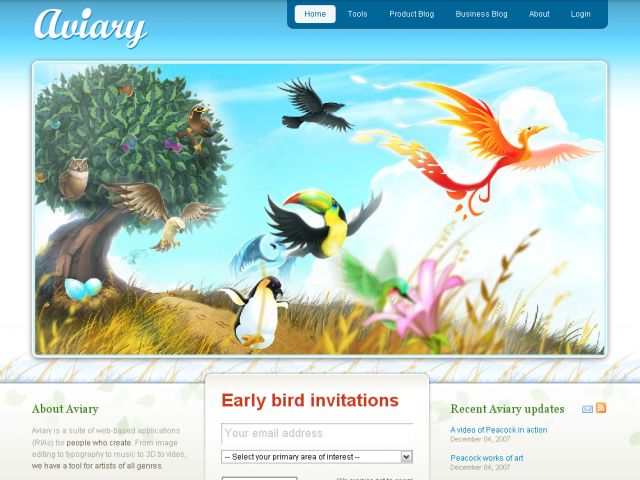Aviary screenshot