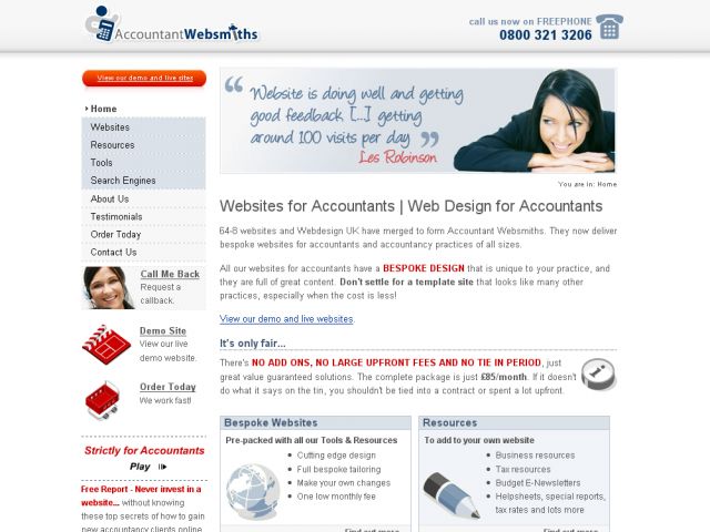 AccountantWebsmiths UK screenshot