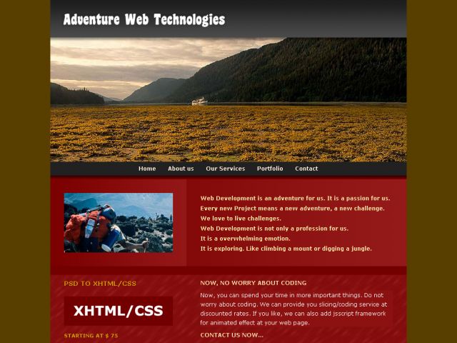 Adventure Web Technologies screenshot