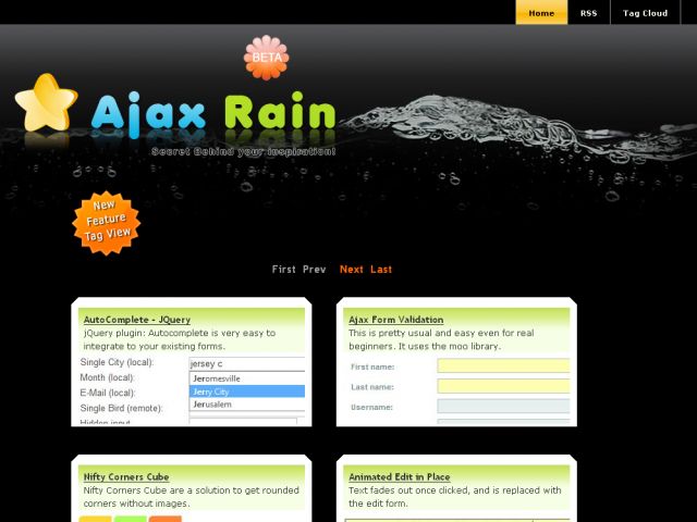 ajax rain screenshot