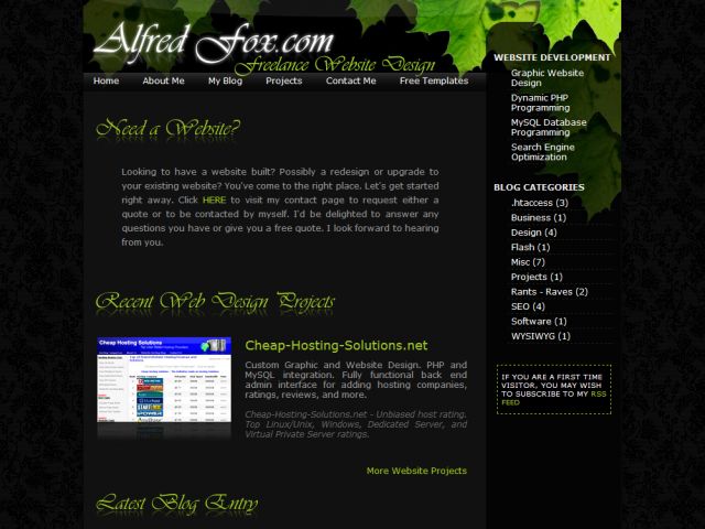 AlfredFox.com screenshot