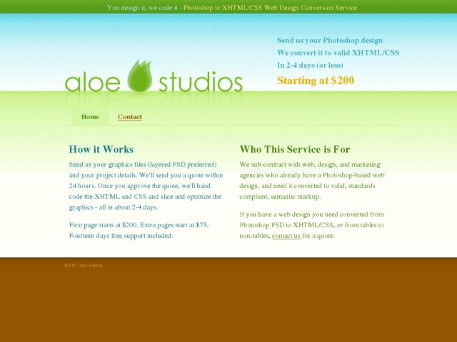 Aloe Studios screenshot