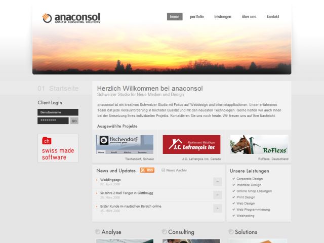 anaconsol.com screenshot