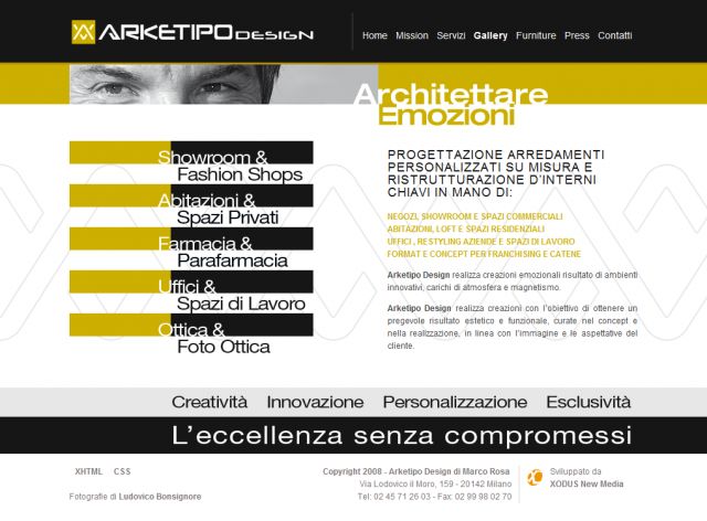 Arketipo Design screenshot