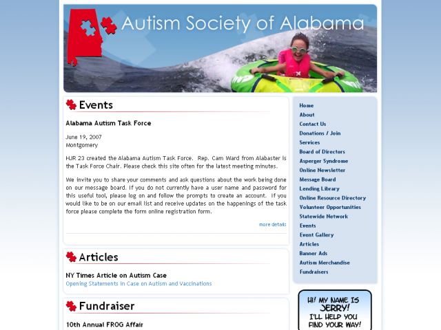 Autism Society of Alabama screenshot