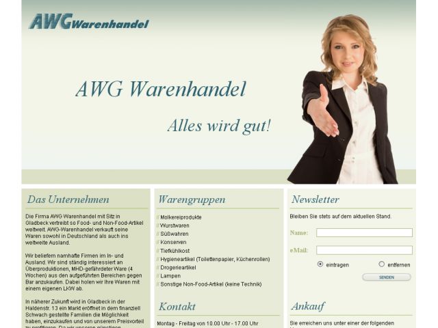 AWG Warenhandel screenshot