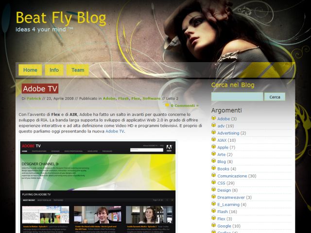 Beat Fly Blog screenshot