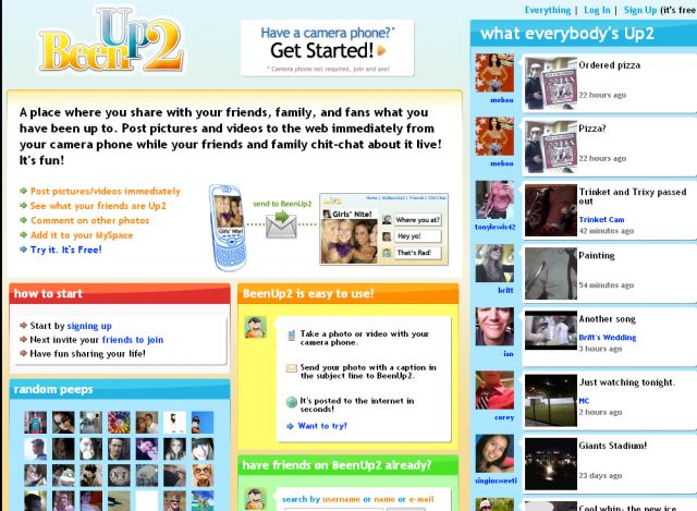 BeenUp2.com screenshot