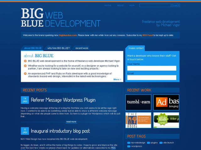 Big Blue Web Development screenshot
