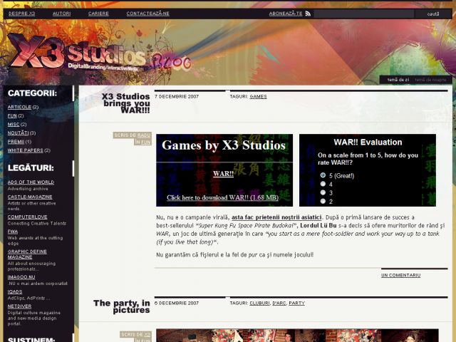X3 Studios Blog screenshot