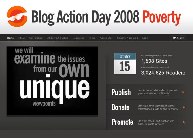 Blog Action Day screenshot