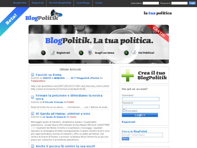 BlogPolitik screenshot