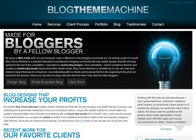 Blog Theme Machine screenshot