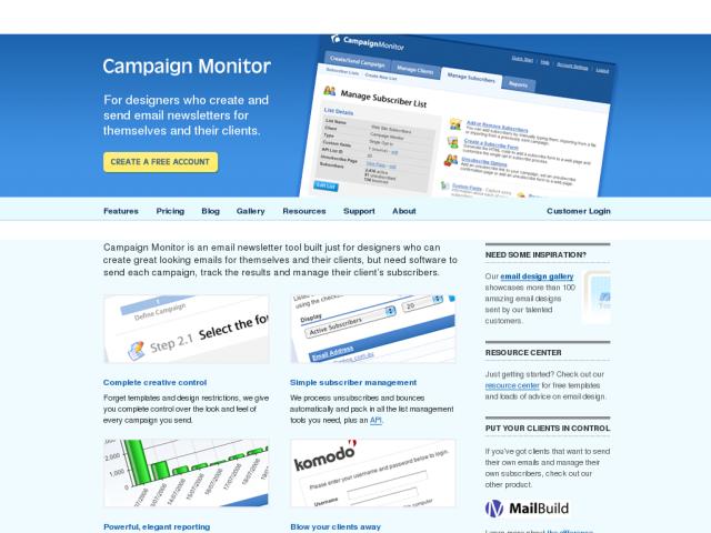 Campaign Monitor screenshot