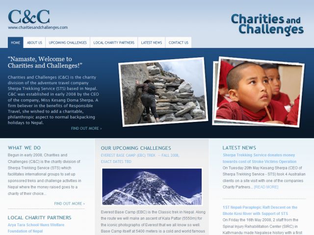 Charities and Challenges screenshot