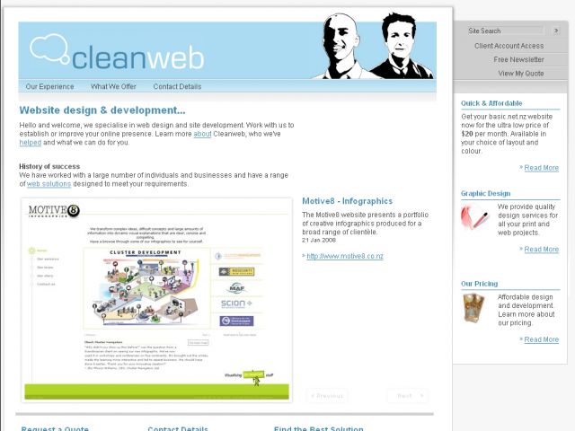 Cleanweb screenshot