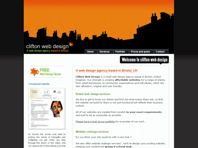 Clifton web design screenshot