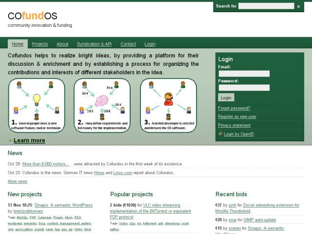Cofundos screenshot