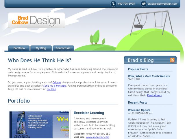 Brad Colbow Design screenshot