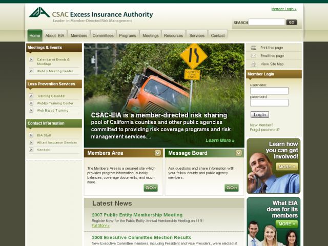 CSAC Excess Insurance Authority screenshot