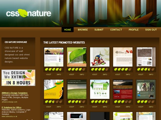 CSS Nature screenshot