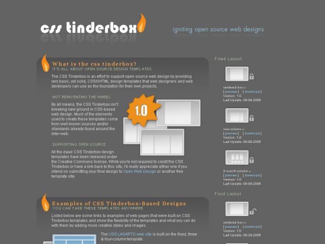 The CSS Tinderbox screenshot