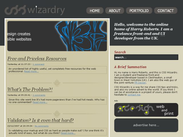 CSS Wizardry screenshot